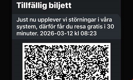 St�rningar i V�sttrafiks app � resen�rer �ker gratis