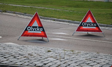 Tr�d har bl�st ner � v�g helt avst�ngd