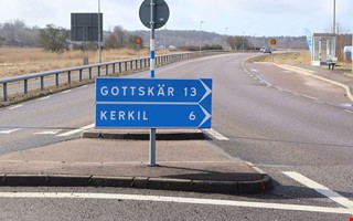 Skyltmiss i rondell � Lerkil blev Kerkil