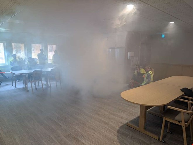 Larm om brand p� �ldreboende � men den h�r g�ngen var det bara �vning