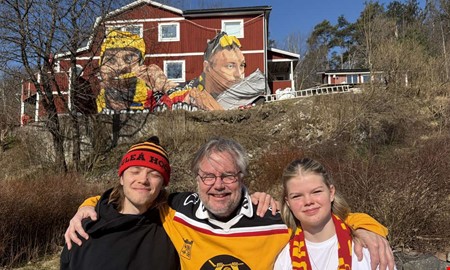 Kungsbackabons ov�ntade drag � tog med sig tifot hem fr�n Lule�