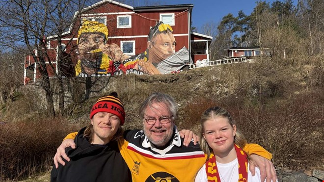 Kungsbackabons ov�ntade drag � tog med sig tifot hem fr�n Lule�