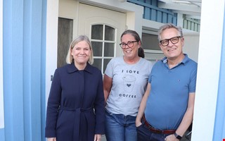 Partiledarens ov�ntade hembes�k i Kungsbacka