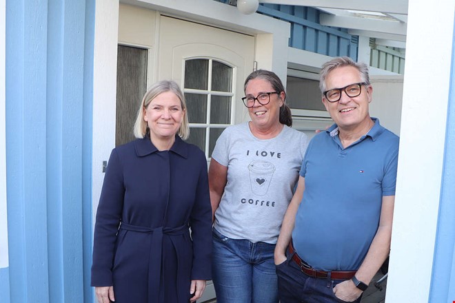 Partiledarens ov�ntade hembes�k i Kungsbacka