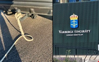 Bilf�rare �talas � cyklist k�rde in i bogserlina