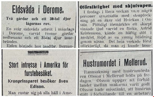 100 �r sedan: Skottolycka och brand i Derome