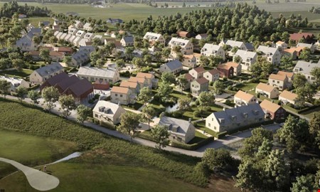 Ny stadsdel med 200 bost�der planeras vid golfbana