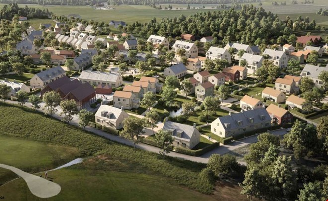 Ny stadsdel med 200 bost�der planeras vid golfbana