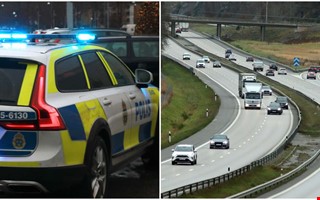 Man nedbrottad p� E6 � l�nga k�er efter ingripandet