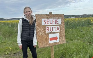 Selfieruta i rapsen tillbaka � st�djer cancerdrabbade barn