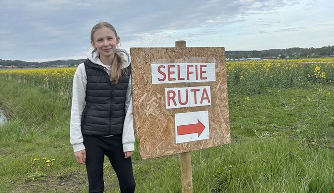 Selfieruta i rapsen tillbaka � st�djer cancerdrabbade barn