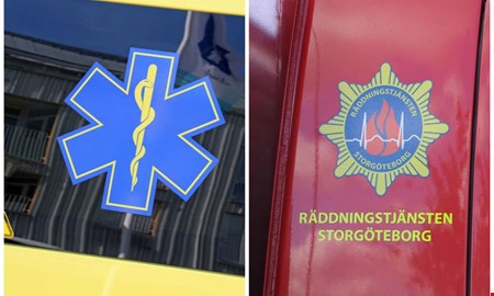 Bil körde in i träd – förare till sjukhus