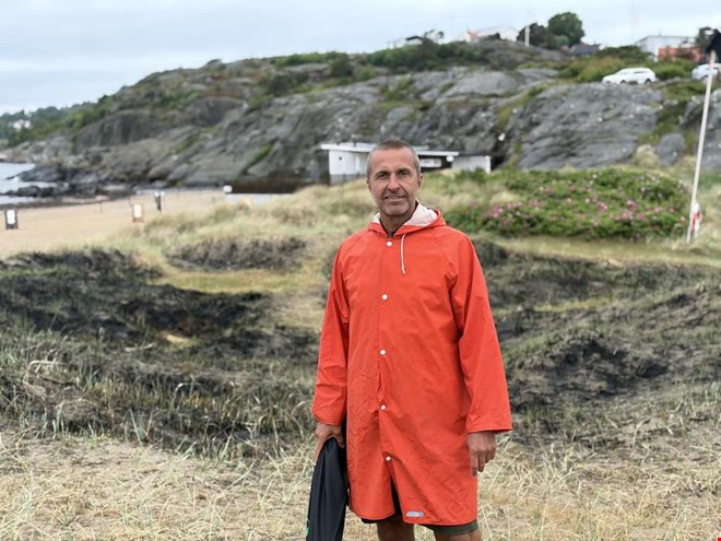 Efter branden – han vill se rökförbud på stranden