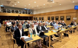Pajkastning när budgeten avgjordes i fullmäktige
