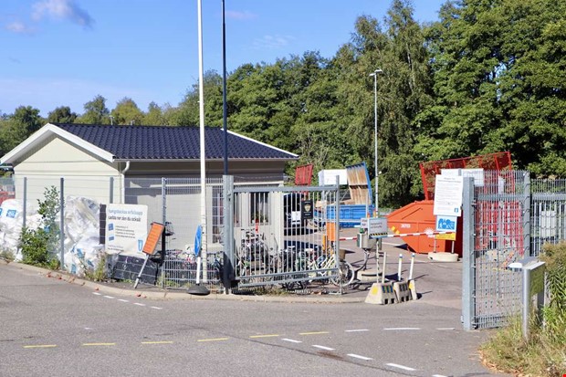 Återvinningscentralen håller stängt