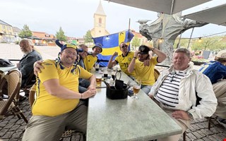 Skön stämning inför  fotbollen