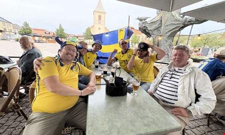 Skön stämning inför  fotbollen