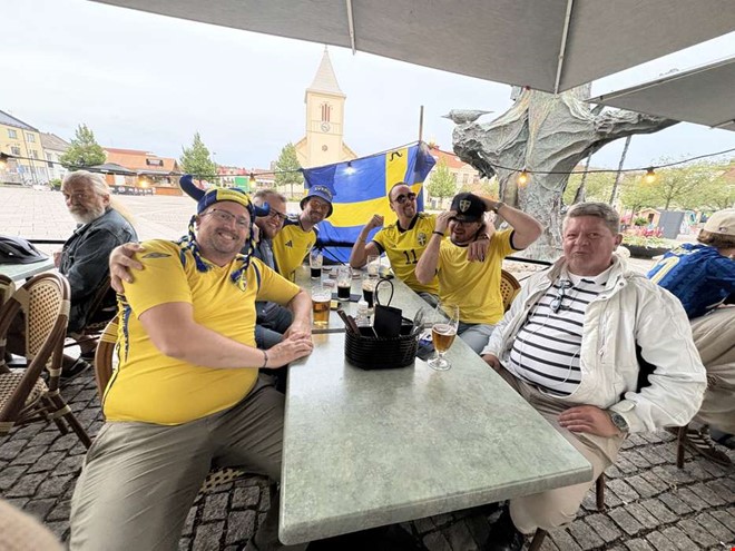 Skön stämning inför  fotbollen