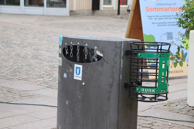 Smarta papperskorgar ska införas i Kungsbacka