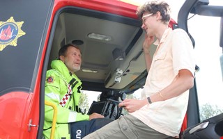 Larm om brand – men den här gången testades ny teknik