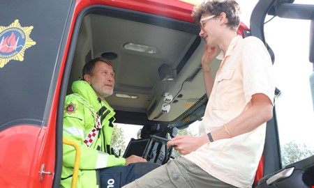 Larm om brand – men den här gången testades ny teknik