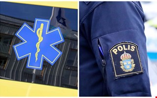 Man till sjukhus – trillade från byggställning
