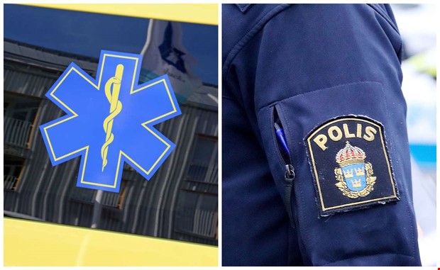 Man till sjukhus – trillade från byggställning Man till sjukhus – trillade från byggställning
