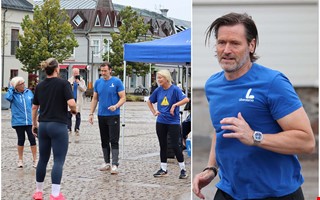 Oväntade draget i valrörelsen – profilen höll träningspass på torget