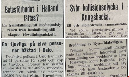 Historiska glimtar: Allvarlig kollision mellan bil och dressin