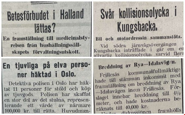 Historiska glimtar: Allvarlig kollision mellan bil och dressin