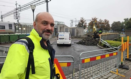 Bron läcker – parkeringen vid resecentrum stängd
