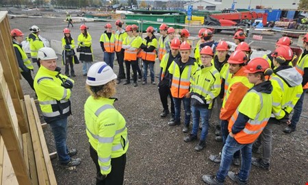 Här växer nya arenan fram – eleverna får följa bygget
