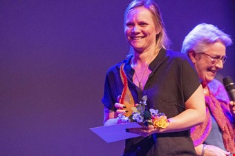 Christine Bjerendal frn Lindome hedrades fr sin medverkan i de olympiska lekarna i Japan. Foto: John Skoglund