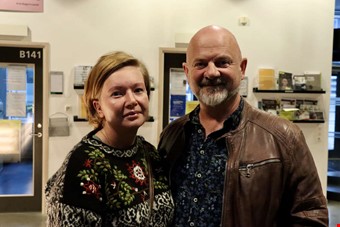 Frida Berglund tillsammans med Dan Fors. 