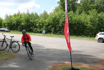 Linus Claesson, 11 r, cyklade hela vgen i ml. Foto: Julia Sandstn Vikberg