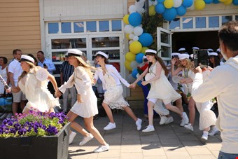 Det vara glada miner frn de flesta studenter. Foto: Johanna Simonsson